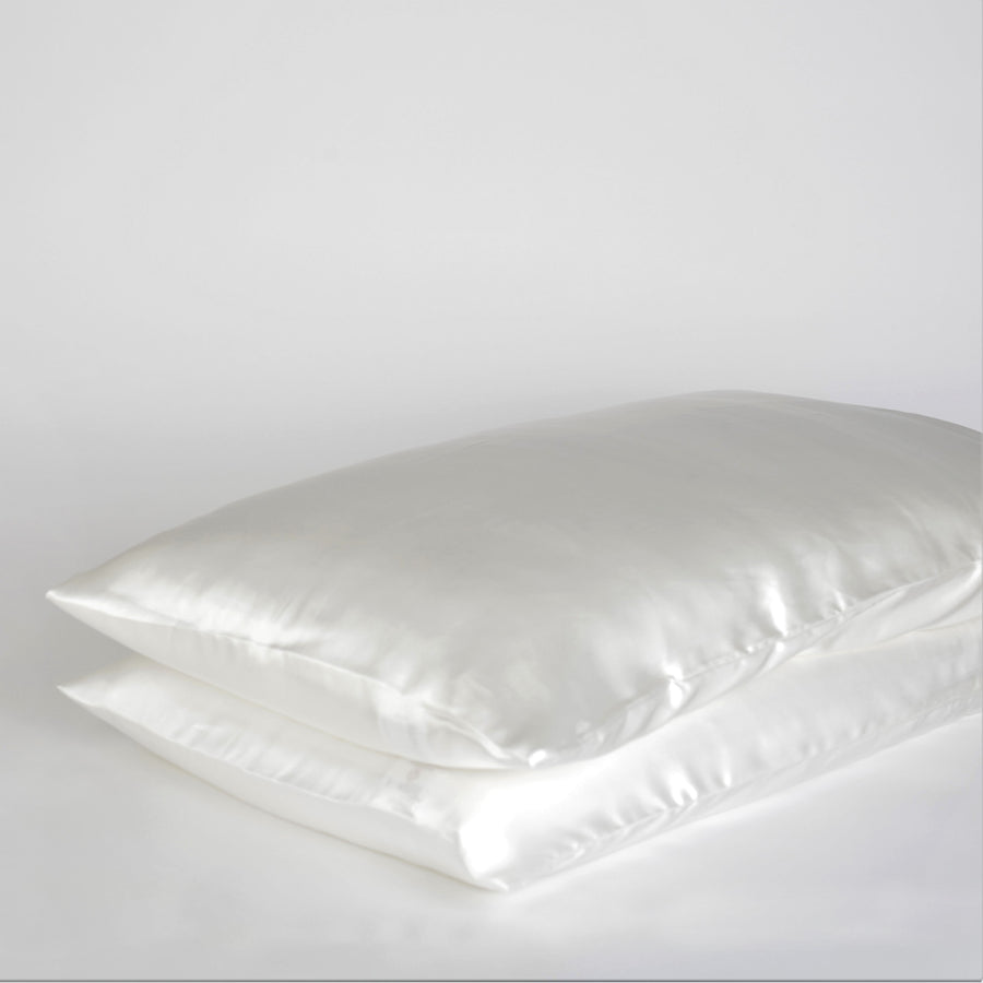 Pillows with silk casing