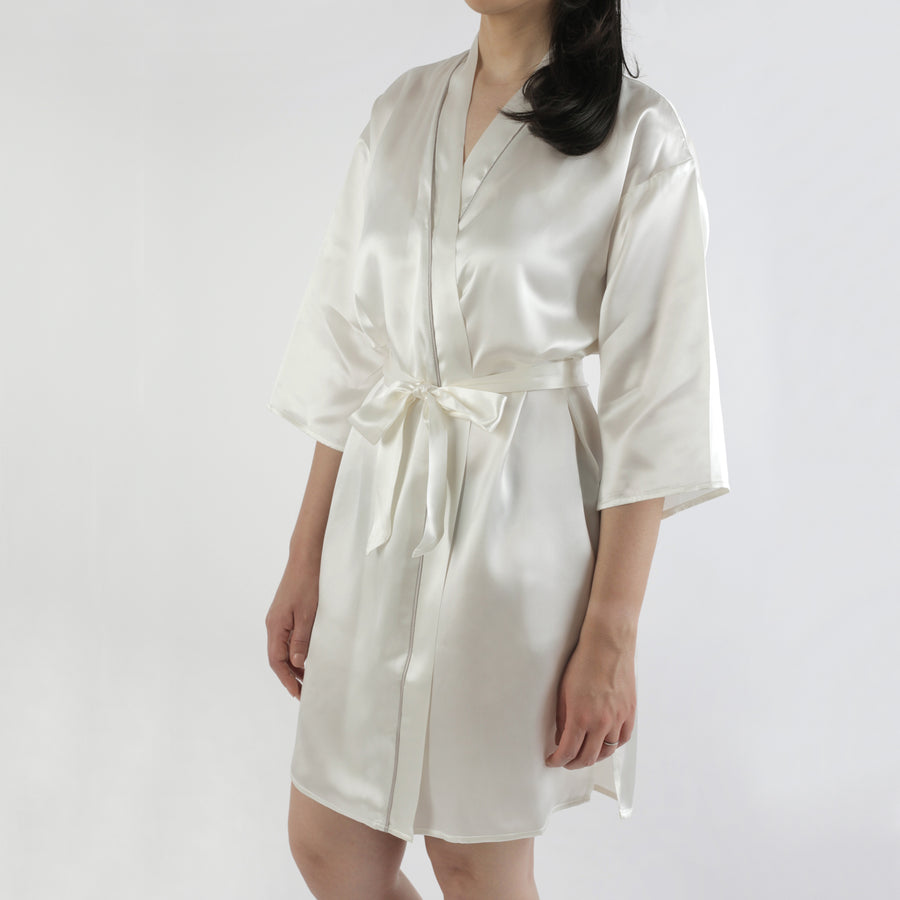 Short Silk Robe